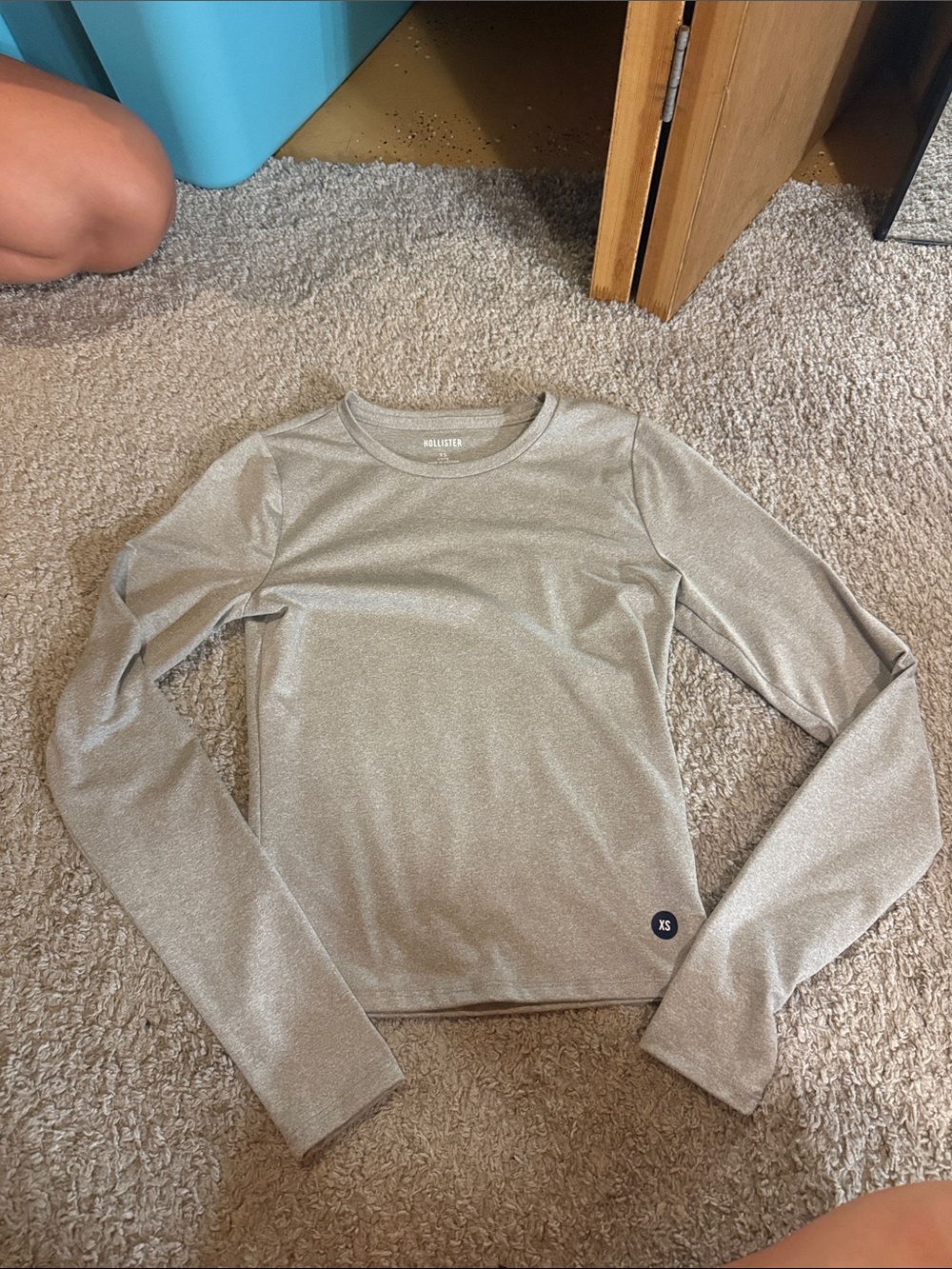 Hollister Heather Gray Long Sleeve Tee